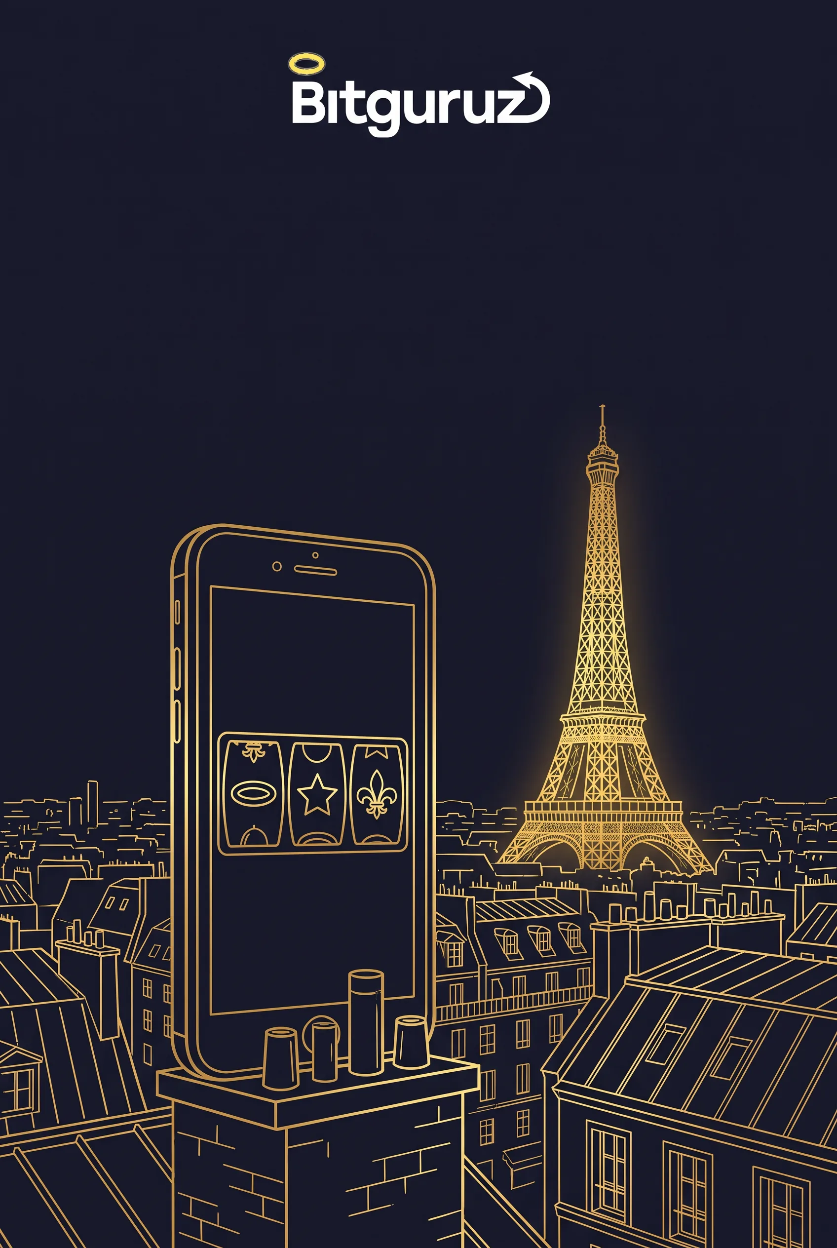 Téléphone et tour Eiffel, accès mobile à Bitguruz
